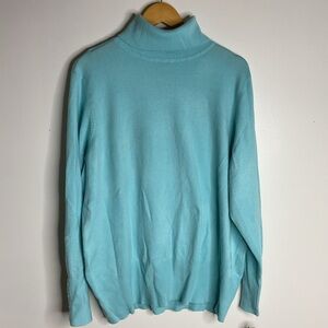 JM Collection Woman Light Blue Turtleneck Sweater 3X NWT